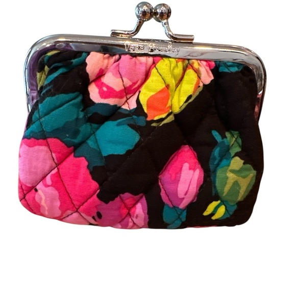 Vera Bradley Kiss Coin Purse Hilo Meadow Floral NWOT - Picture 1 of 4